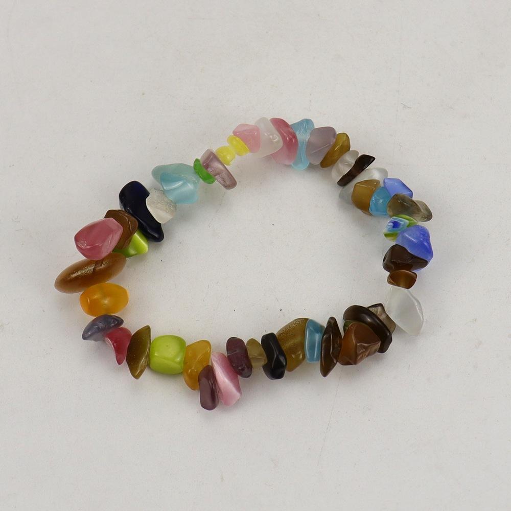 Handmade Beads, Natural Crystal Gravel Bracelet Bracelet B54