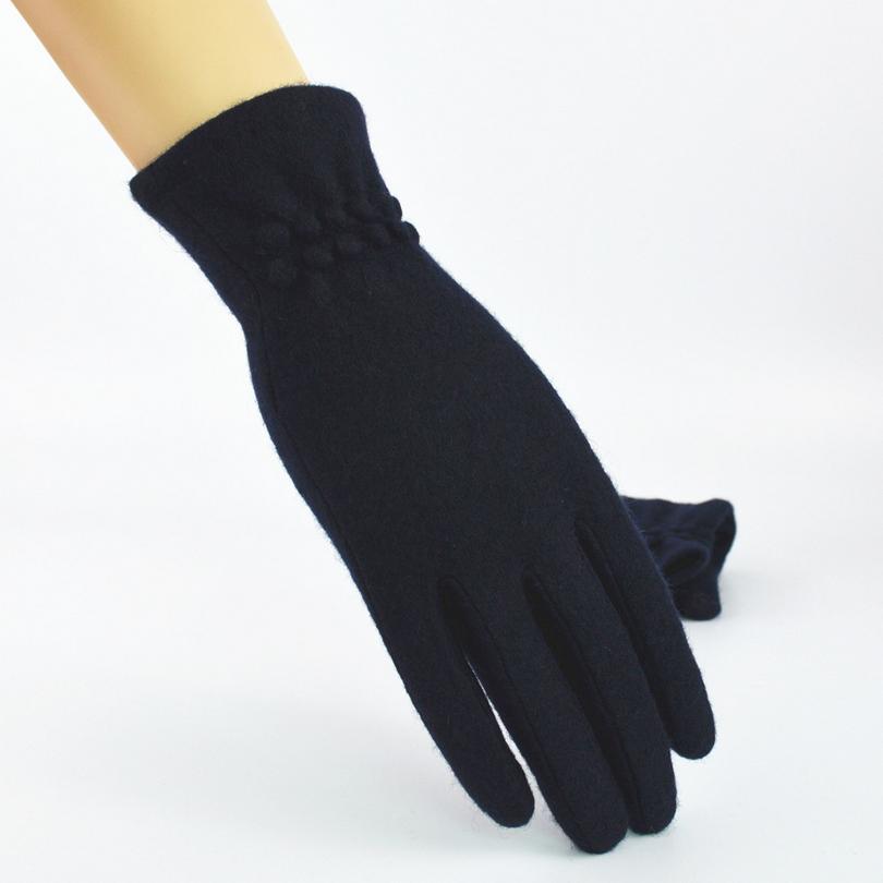 [BYSIFA] Winter Cashmere Wool Gloves Women New Soft Elegant Mittens Gloves Top Grade Thick Warm Touch Screen Ladies Gray Gloves