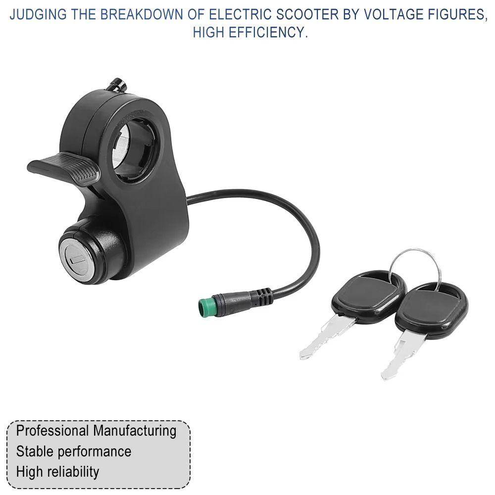 2 Key Key Switch With Lock Key 5pin Finger Trigger Universal Ignition Barrel Electric Scooter