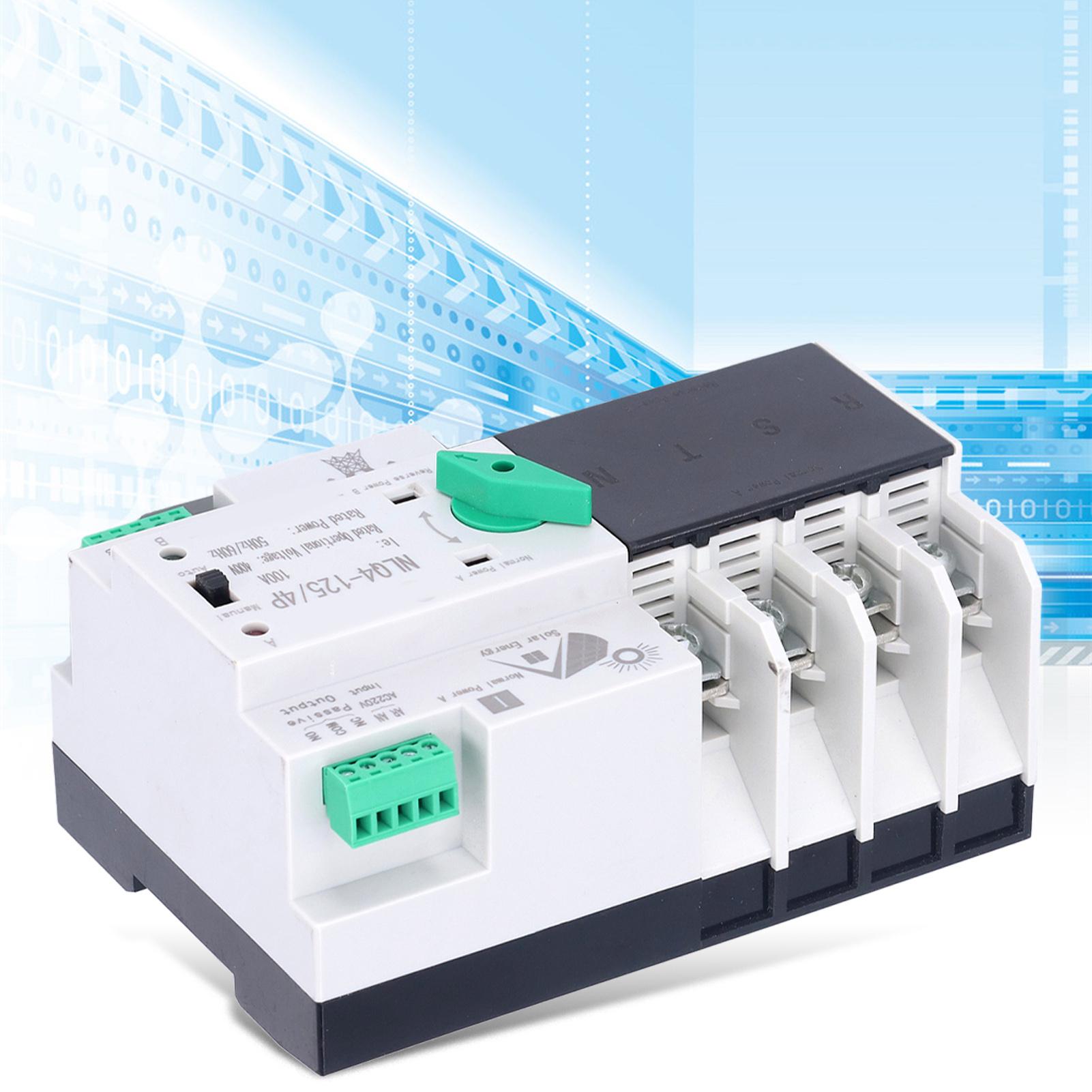 

Подвійний автоматичний перемикач живлення, мілісекундний ланцюг, швидкий контролер NLQ4‑125/4P 100A 125/4P білий