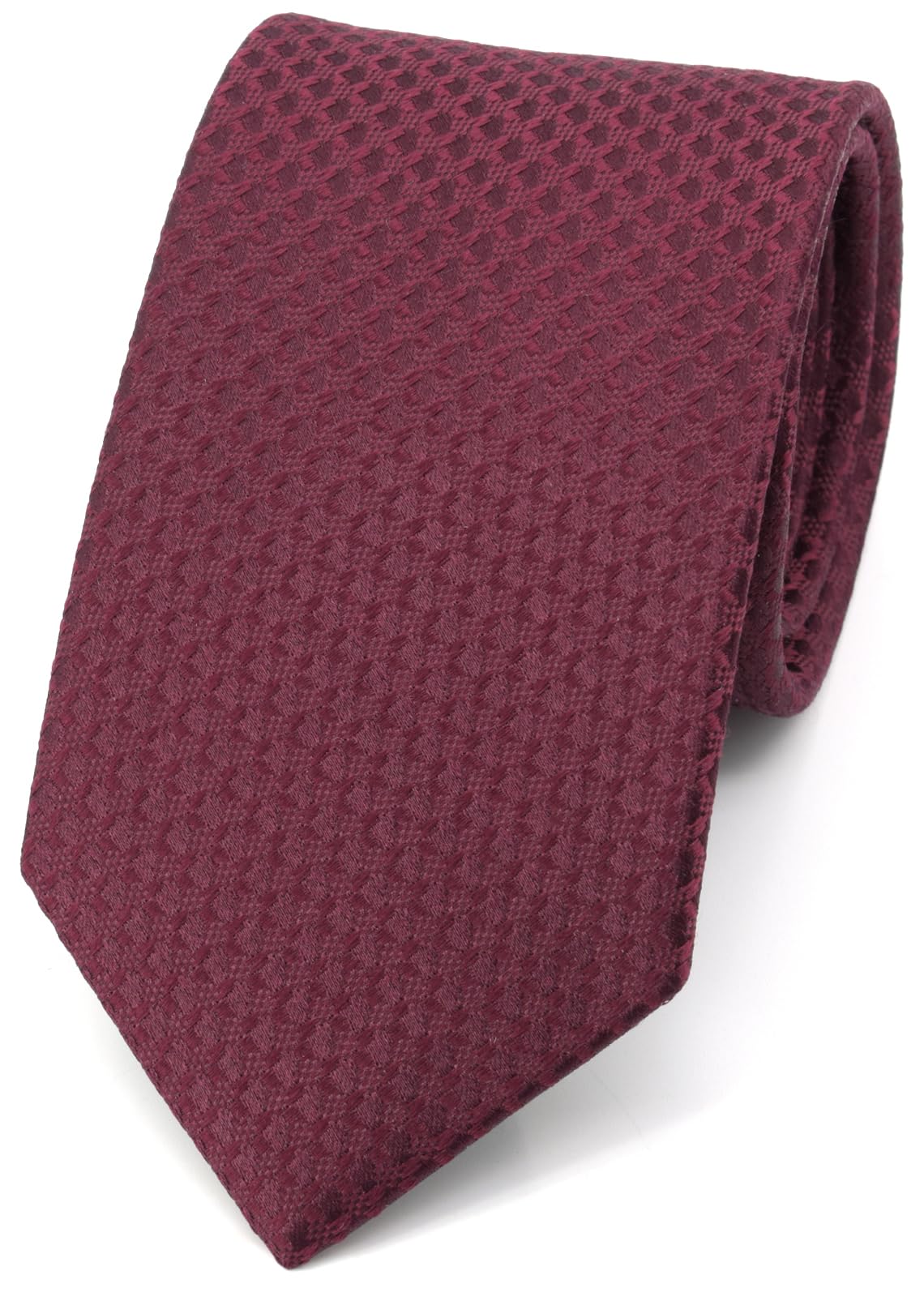 

[Этот цвет] Деловая галстук (ширина 7 см) 100% шелк, однотонный, для собеседований, поиска работы и трудоустройства (Красное вино)