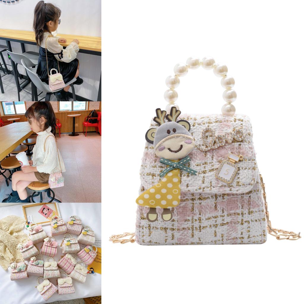 Adorable Mini Children's Crossbody Bag Cute Princess Style Soft Canvas Fashionable Design For Girls With Colorful Options