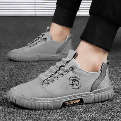 Fashion Canvas Shoes 2024 Spring and Autumn New Men's Shoes a Pair of Casual Shoes Breathable Ice Silk Shoes Super Large Shoes Men