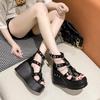 10CM Sommer Plateau Sandalen Damen High Heels Klobig Sexy Zehenfrei Sandalen Keile Gladiator Sneakers Damen Puck Style Stiefel