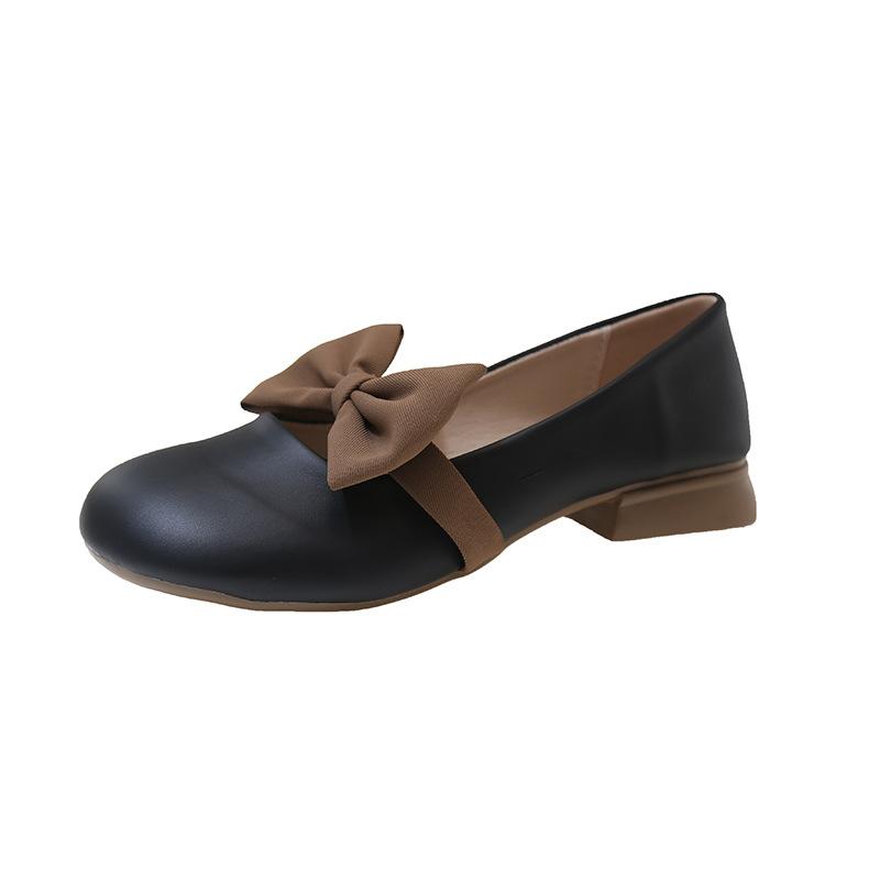 Sladká mašlička dámské jarní nové boty na nízkém podpatku dámské boty jemný temperament Mary Jane Doudou boty