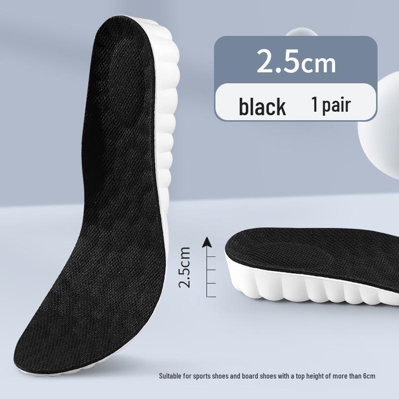 Boost Height Insoles: Sweat-Absorbent, Odor-Resistant Inserts for Men & Women, Perfect for Martin Boots & Sports Shoes