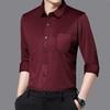 Men S Long Sleeve Loose Fit Solid Color Casual Shirt With Pockets