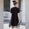 Women's Glitter Mesh Patchwork T-Shirt Dress