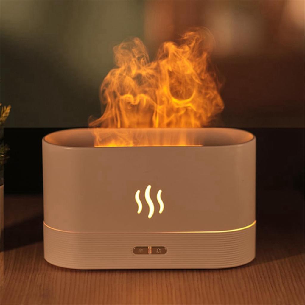 Neue Simulation Flamme Aromatherapie Maschine Mini Luftbefeuchter LED Bunte Licht Timer Luftbefeuchter Hause Parfüm Diffusor