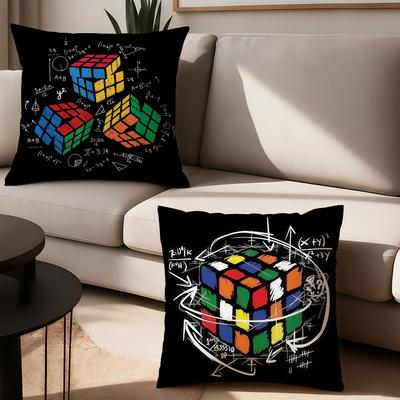 Moderne R-Rubik's-Würfel Kissenhülle Büro-Kissen Geeignet für Sofa Auto Schlafzimmer Dekorative Kissenhülle
