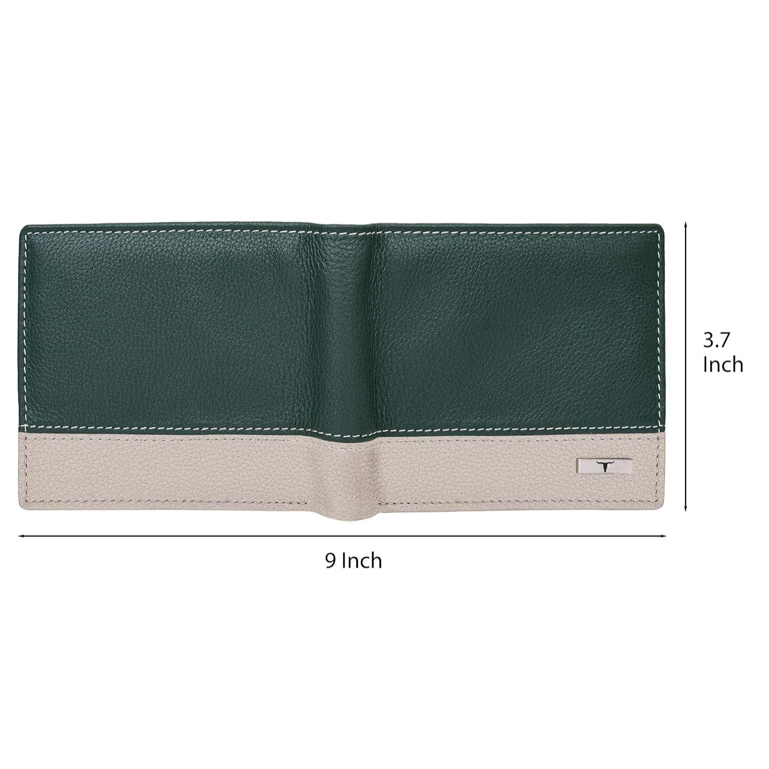 Мужской кожаный кошелек цвета Seattle Green/Sand — фото 3