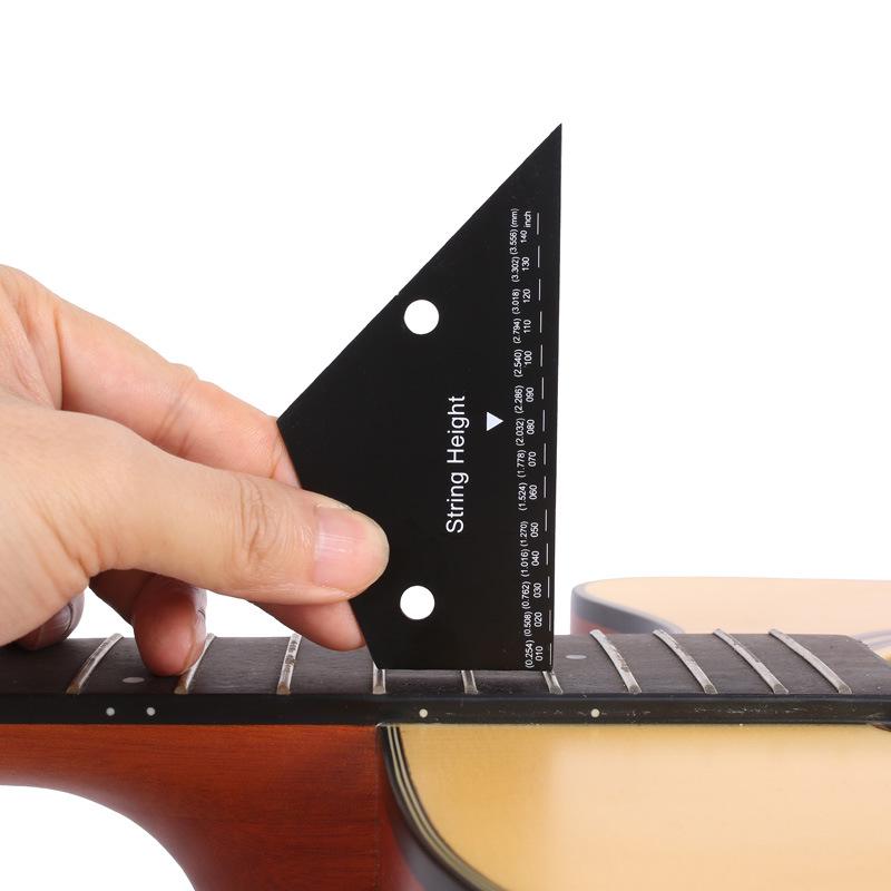 Stainless Steel Guitar Pick Ruler for Electric & Acoustic String Height and Spacing Measurement