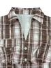Women's Plaid Lapel Cropped Shirt, Slim-Waist Retro Streetwear for Summer