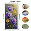 Lila und Gelbe Blumen Große Größe Diamantmalerei Neue Kollektion Floral DIY Voll Quadratisch Rund Bohrer Strassstickerei Mosaik Kreuzstich-Sets