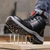 Winter Velvet Keep Warm Men Work Safety Boots Waterproof Indestructible Anti Nail Protection Shoes Industry Male Footwear
