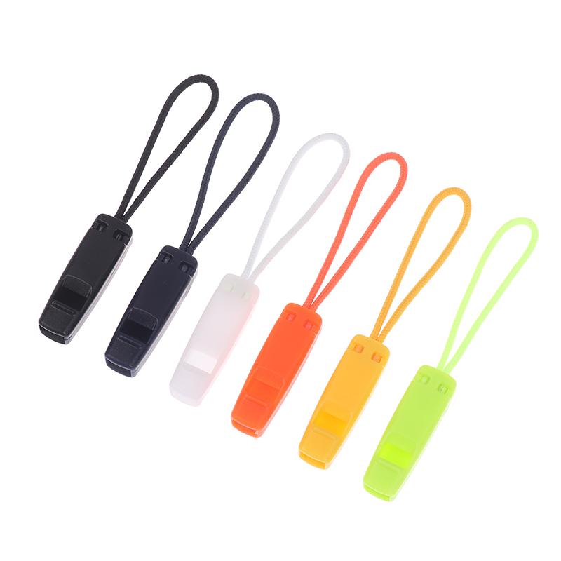 3Pcs Multifunctional Outdoor Survival Whistle Zipper Head Diy Sewing Accessories Wild Field Emergency Signal Cord Pullers