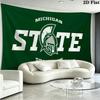 Michigan State Spartans football Wall Tapestry Aesthetic Wall Hanging Printed Fabric Blanket Decorative Tapestries for Bedroom Living Room Home Decor