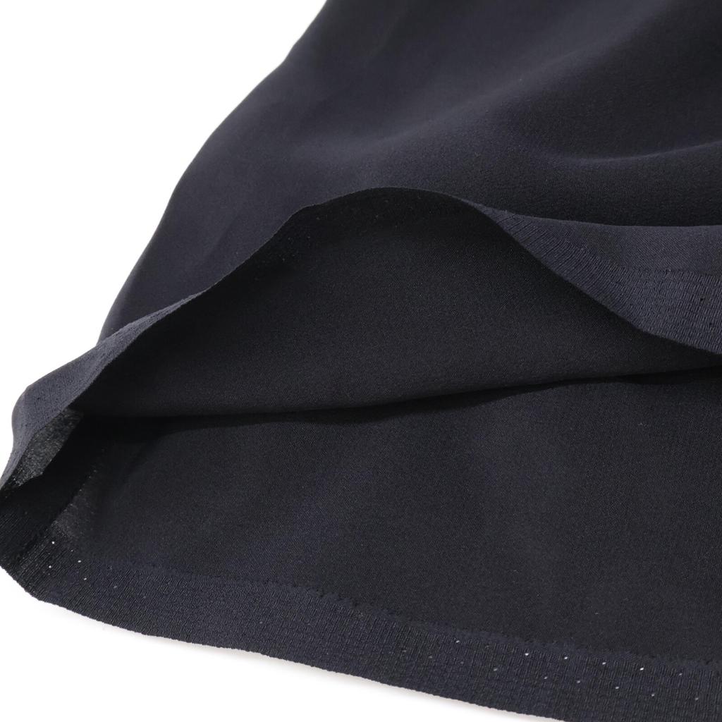 DANIELA GREGIS Navy wool silk boat neck gauze one-piece dress Not written blackUsed