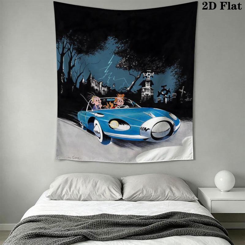 Spirou Honor Wall Tapestry Aesthetic Wall Hanging Printed Fabric Blanket Decorative Tapestries for Bedroom Living Room Home Decor