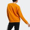 Adidas Neo Logo Print Side Stripe Pullover Crewneck Sweatshirt Women Sweatshirt Orange Yellow HG9051