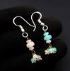 Natural Ethiopian Opal Beads Earrings 925 Silver Sterling Earrings Gift For Her