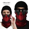 Motorcycle Face Mask, Breathable Skull Balaclava Neck Gaiter, UV Protection Face Cover for Cycling Fishing Outdoor Sports