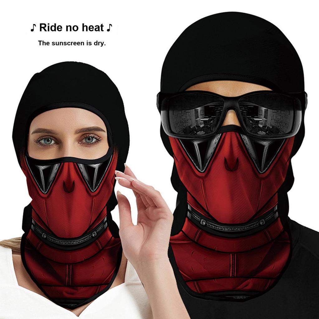 Motorcycle Face Mask, Breathable Skull Balaclava Neck Gaiter, UV Protection Face Cover for Cycling Fishing Outdoor Sports