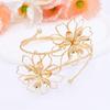 Floral Open Arm Bangle Hollow Out Arm Ring Elegant Gold Jewelry  Arm Accessories