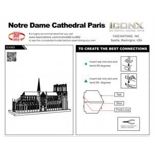 Maquette en métal - IconX - Notre-Dame de Paris - Gris - À partir de 14 ans - Mixte