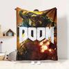 Doom Slayer Flannel Blanket Throw Blanket Soft Warm Sofa Bed Camping Car Home Decor Unique Christmas Gift C930356