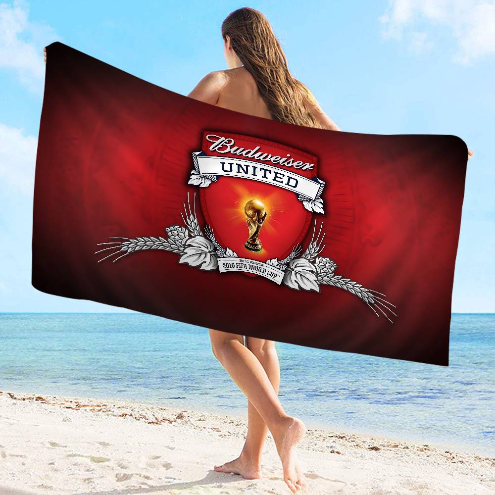 HEISS B-Budweiser Mikrofaser Strandtuch Saugfähig Schnelltrocknend Weich Yoga Schwimmen Resort Bergsteigen Handtuch