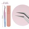 ANNAFRIS Fiber Tip Lash Tweezers Stainless Steel Eyelash Extension Tweezers Precise Fiber Anti-slip Tweezer Makeup Tools