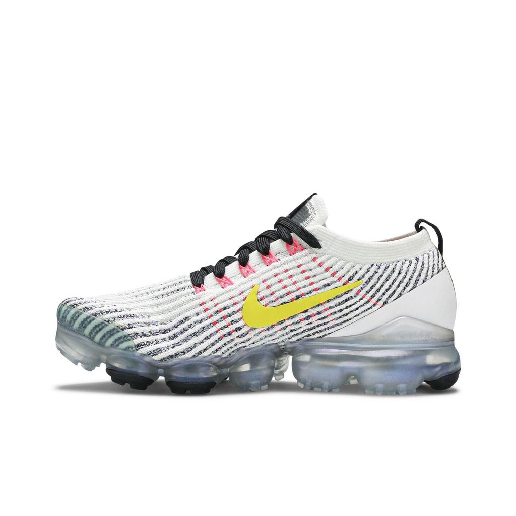 Nike Air VaporMax Flyknit 3 'White Dynamic Yellow' (Unisex) White / Dynamic Yellow-Hyper Turquoise Running Shoes AJ6900 103