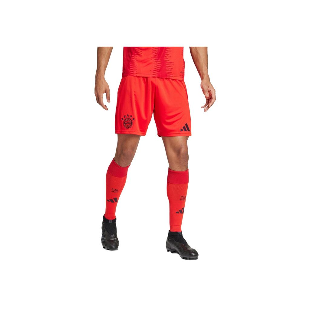 Adidas Fc Bayern 24/25 Home Shorts Elastic Waist Printed Football Shorts Men Bottoms Red IT8513
