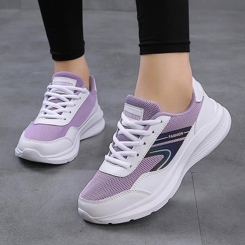Women’s Running Sneakers Casual Socks Shoes Purple Lightweight Walking Shoes Over Sized