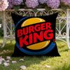 B-Burger K-King Logo Cushion Cover Home & Car Dual-Scene Pillow Cover: Reversible for Premium Comfort