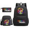Rainbow Friends Rainbow Friends Game Original Styling Backpack Three-Piece Cartoon Student School Bag