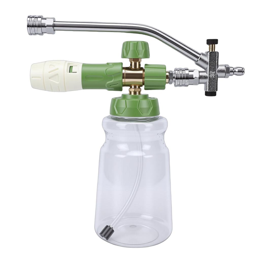   Foam Cannon for High Pressure Washer Transparent Spray Bottle 1Celsius4 Inch Quick Connect Wand 5 Nozzles 3 Washers