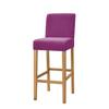 Samtstoff Barhocker Stuhlbezug Elastisches Lycra Stretch Kurzer Rücken Stuhlbezüge Für Essbereich Zimmer Café Zuhause Kleine Größe Option Sitzbezug