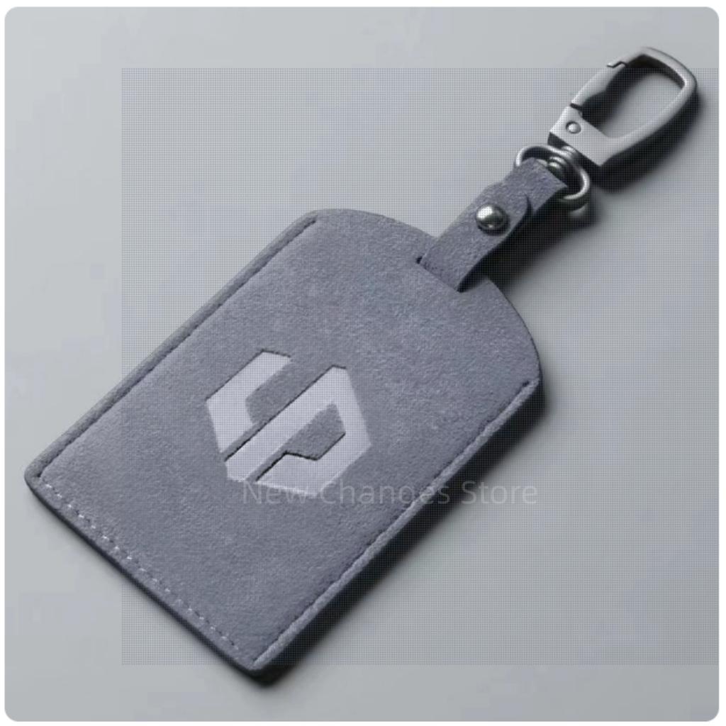Original Car Color Leather Key Case Cover Fob For Leapmotor B01 B10 Car Keyless Remote Key Card Kit Protector Accessorie