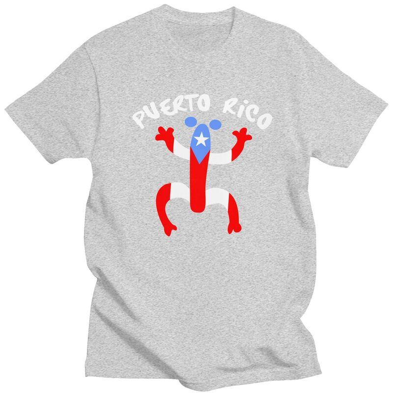Custom Puerto Rico Taino Coqui Boricua Flag T Shirts Men Pure Cotton Tees Tshirt Fashion Tshirt Clothing