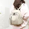 Fashion Wommen Backpack Pu Solid Color Travel Backpack Student Schoolbag