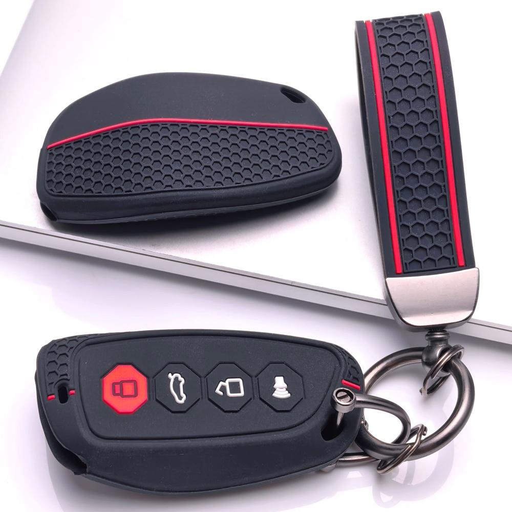 Key Fob Cover for Haval H6 Jolion Dargo M6 with Keychain Anti-Scratch Surface Shockproof Structure Soft Grip Texture Easy Install Design