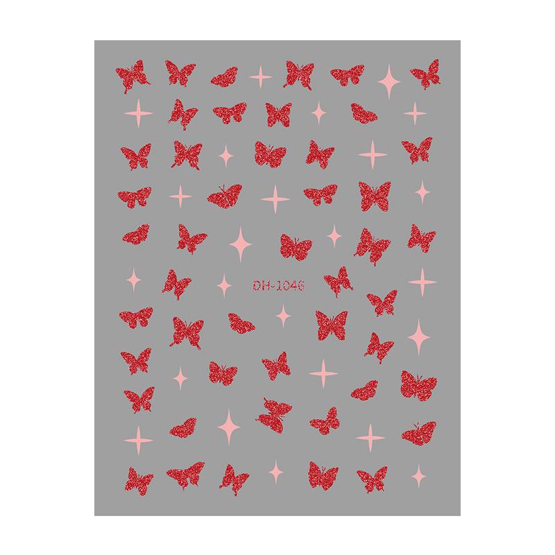 Redanco3D Cute Glitter Bow Nail Art Stickers - Hot Style Cartoon, Model DH-1049