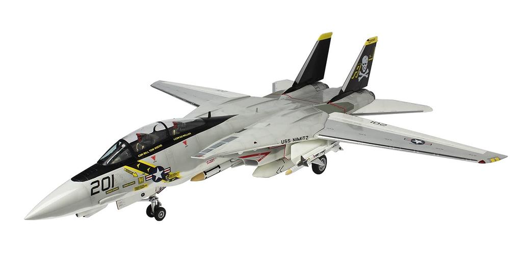 Platz/Italeri 1/48 Scale Aircraft Series U.S. Navy F-14A Tomcat Jolly Rogers (1970s VF-1, VF-2, VF-84) Plastic Model Kit TPA-01