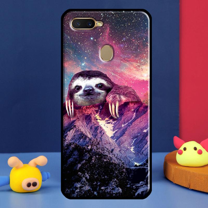 Baby Sloth Case For Oppo A16 A76 A96 A58 A78 A98 A5 A9 A91 A15 A17 A77 A52 A72 A74 A94 A54S A57S Cover