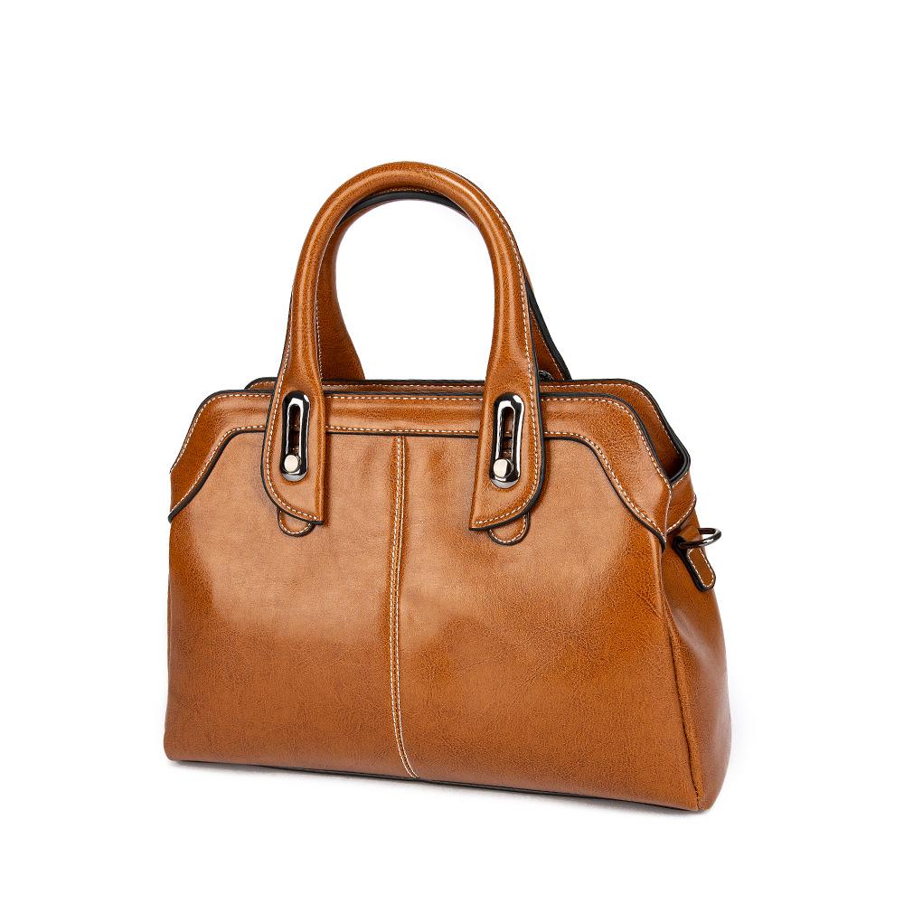 2024 Women's Genuine Leather Shoulder & Crossbody Handbag - Korean Style, Versatile Cowhide