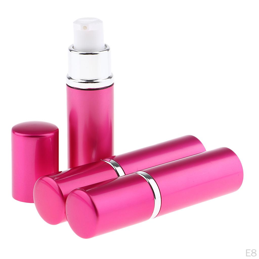 0ml Empty Mini Glass Bottle with Pump Small Container Refillable for Cosmetics, Mixes, Samples