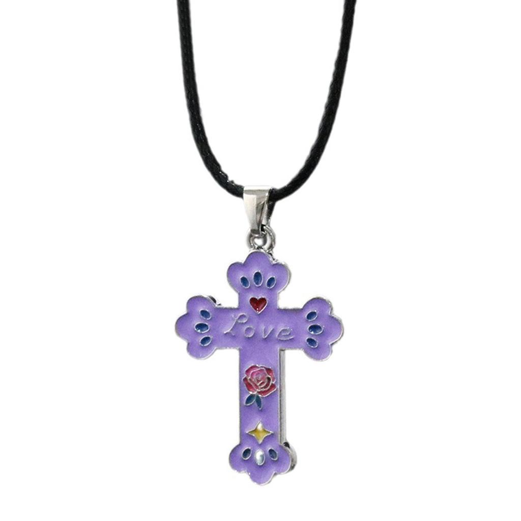 Gothic Liquid Heart Pendant Necklace Devil Eye Cross Choker Punk Devil Eye Clavicle Chain for Women Jewelry Accessories