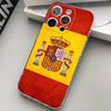 Spain Flag Phone Case For iPhone 17 16 15 14 13 11 12 Pro Max Mini Plus Shockproof Transparent Soft TPU